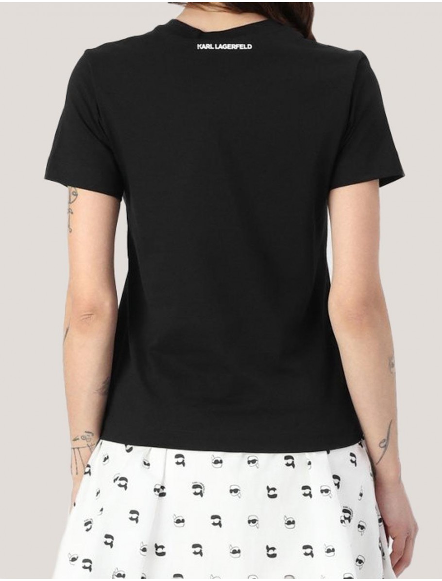 CAMISETA KARL LAGERFED IKON SKETCH KARL NEGRO