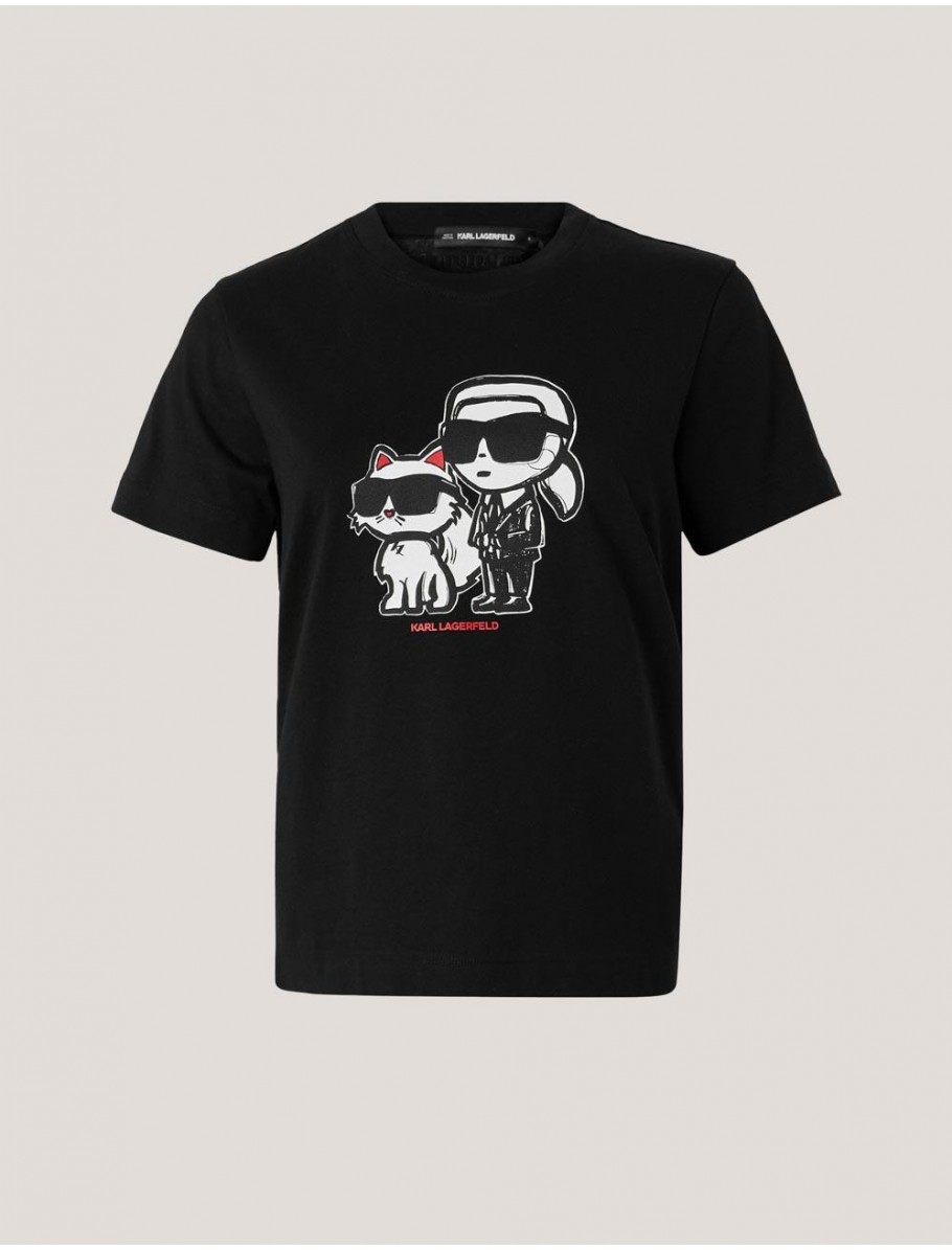 CAMISETA KARL LAGERFED IKON SKETCH DUO NEGRO