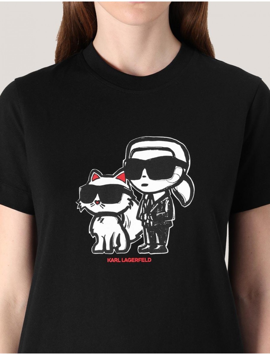 CAMISETA KARL LAGERFED IKON SKETCH DUO NEGRO