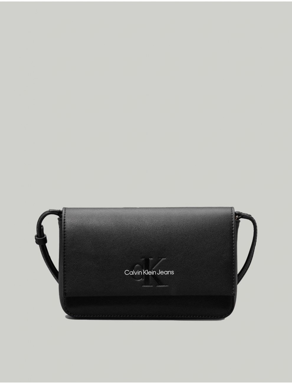 BOLSO CALVIN KLEIN SCULPTED EW FLAP PHONECB MONO NEGRO