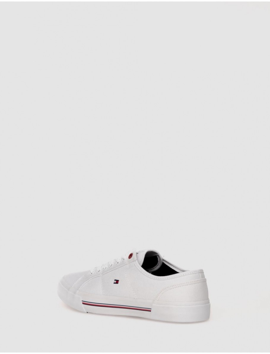 ZAPATILLA TOMMY HILFIGER CORE CORPORATE VULC CANVAS BLANCO