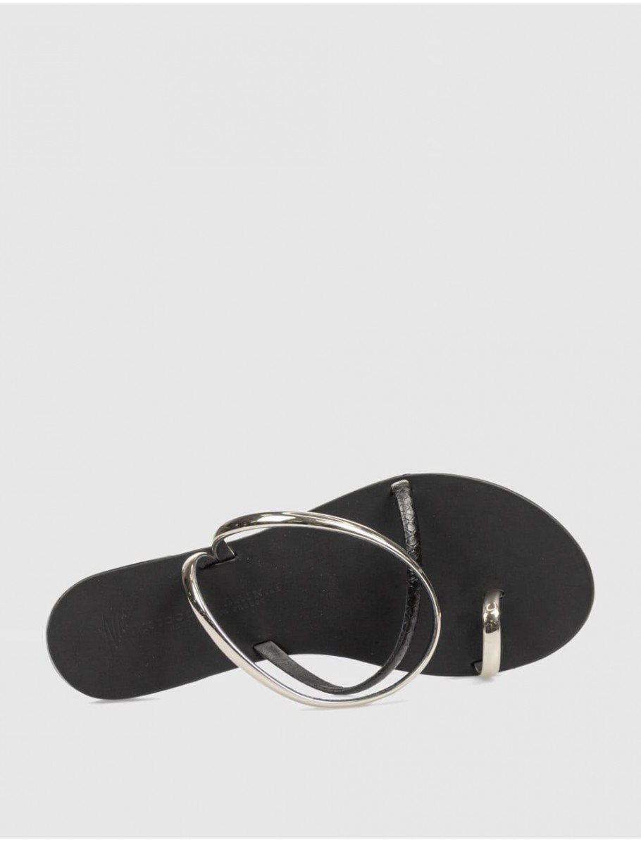 SANDALIA NICOLAS LAINAS 963 T NEGRO