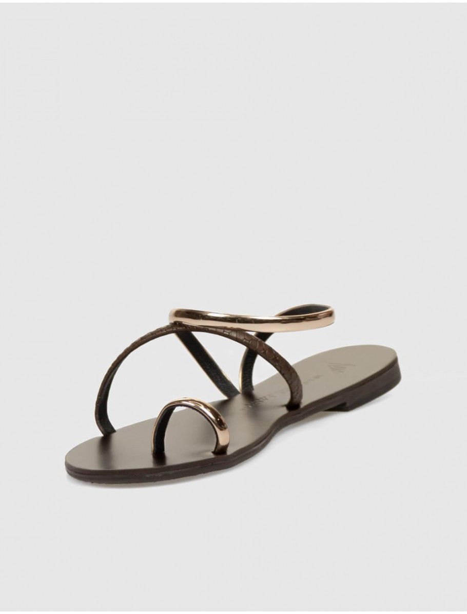 SANDALIA NICOLAS LAINAS 963 T MARRoN