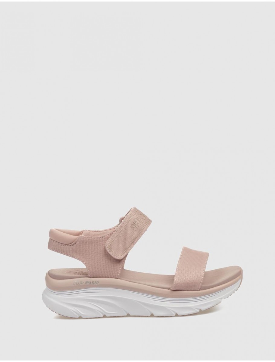 SANDALIA SKECHERS RELAXED FIT DLUX WALKER NEW BLOCK ROSA