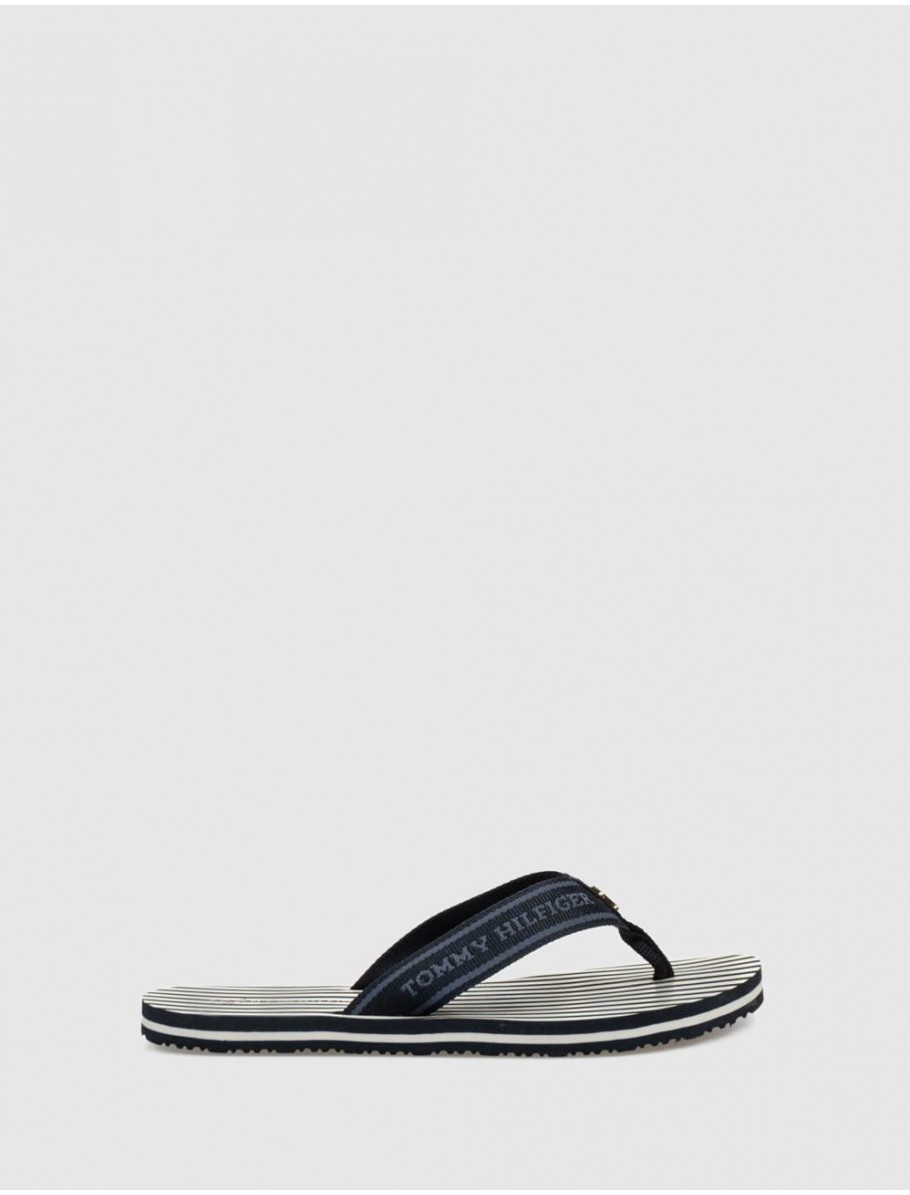 CHANCLA TOMMY HILFIGER TH STRIPES BEACH SANDAL MARINO