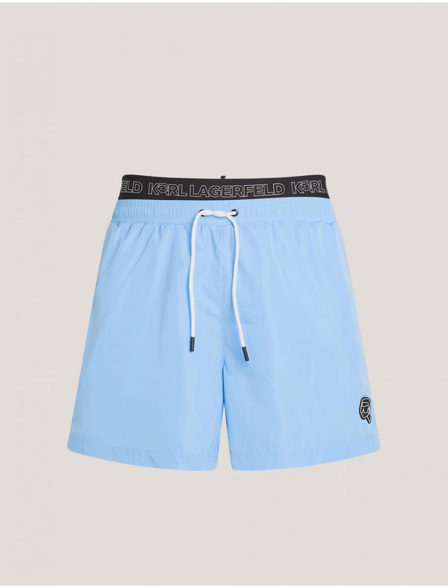 BANADOR KARL LAGERFED IKON ELASTIC BOARDSHORTS AZUL