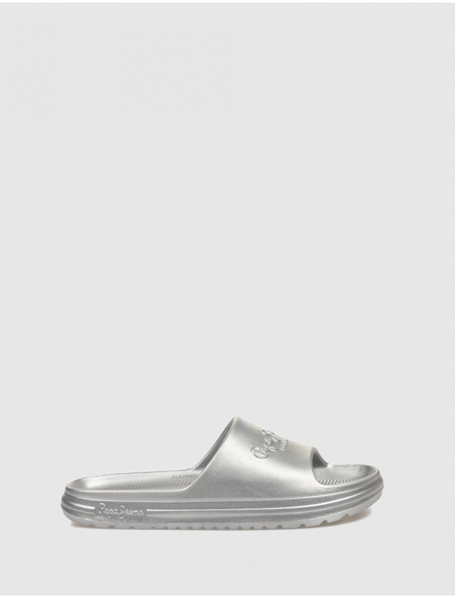 CHANCLA PEPE JEANS BEACH SLIDEMET PLATA