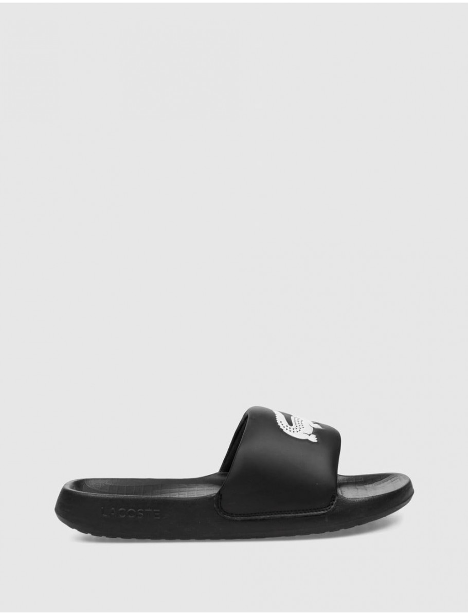 CHANCLA LACOSTE SERVE SLIDE 10 NEGRO