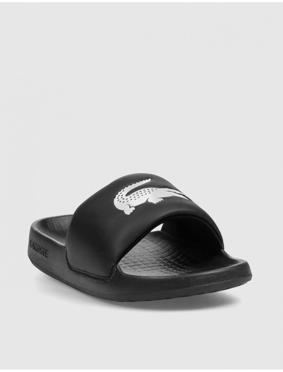 CHANCLA LACOSTE SERVE SLIDE 10 NEGRO