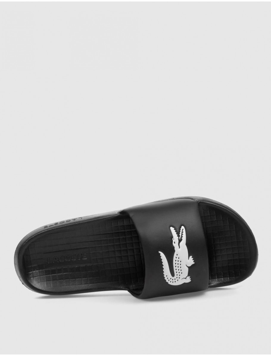 CHANCLA LACOSTE SERVE SLIDE 10 NEGRO
