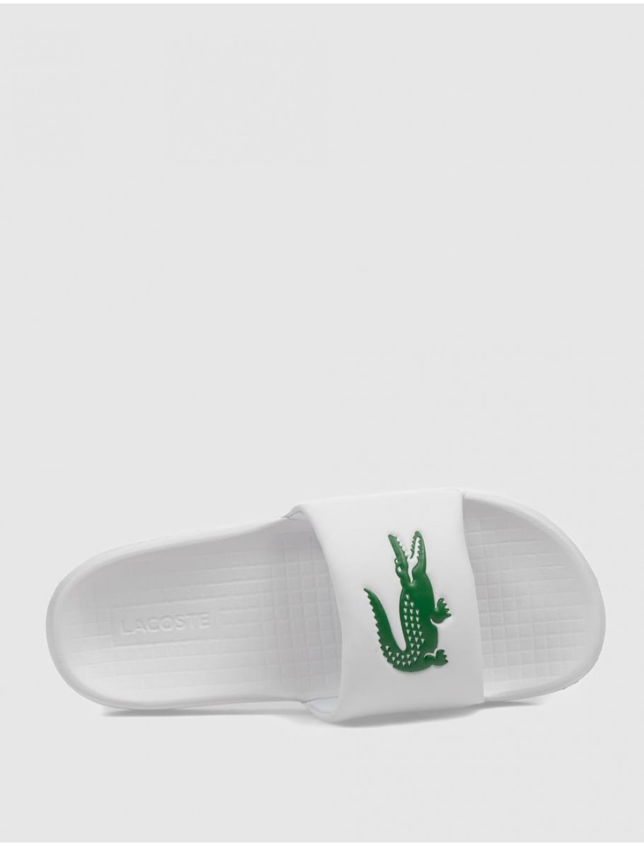 CHANCLA LACOSTE SERVE SLIDE 10 BLANCO
