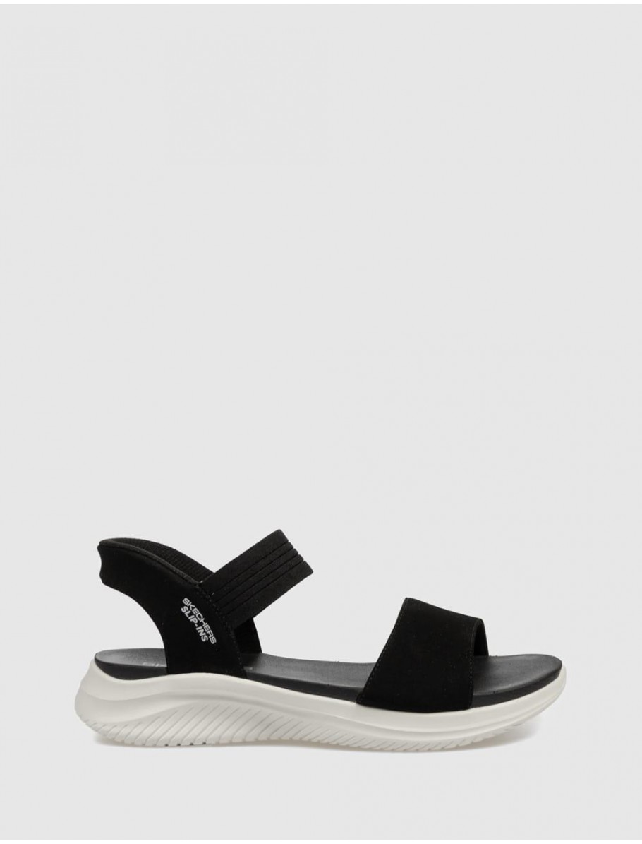 SANDALIA SKECHERS SLIP INS ULTRA FLEX 30 SUMM NEGRO