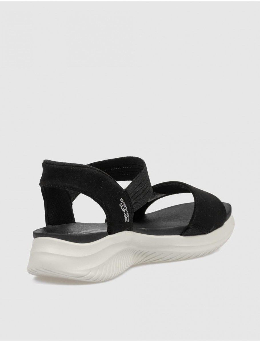 SANDALIA SKECHERS SLIP INS ULTRA FLEX 30 SUMM NEGRO