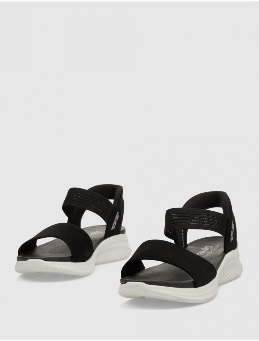 SANDALIA SKECHERS SLIP INS ULTRA FLEX 30 SUMM NEGRO