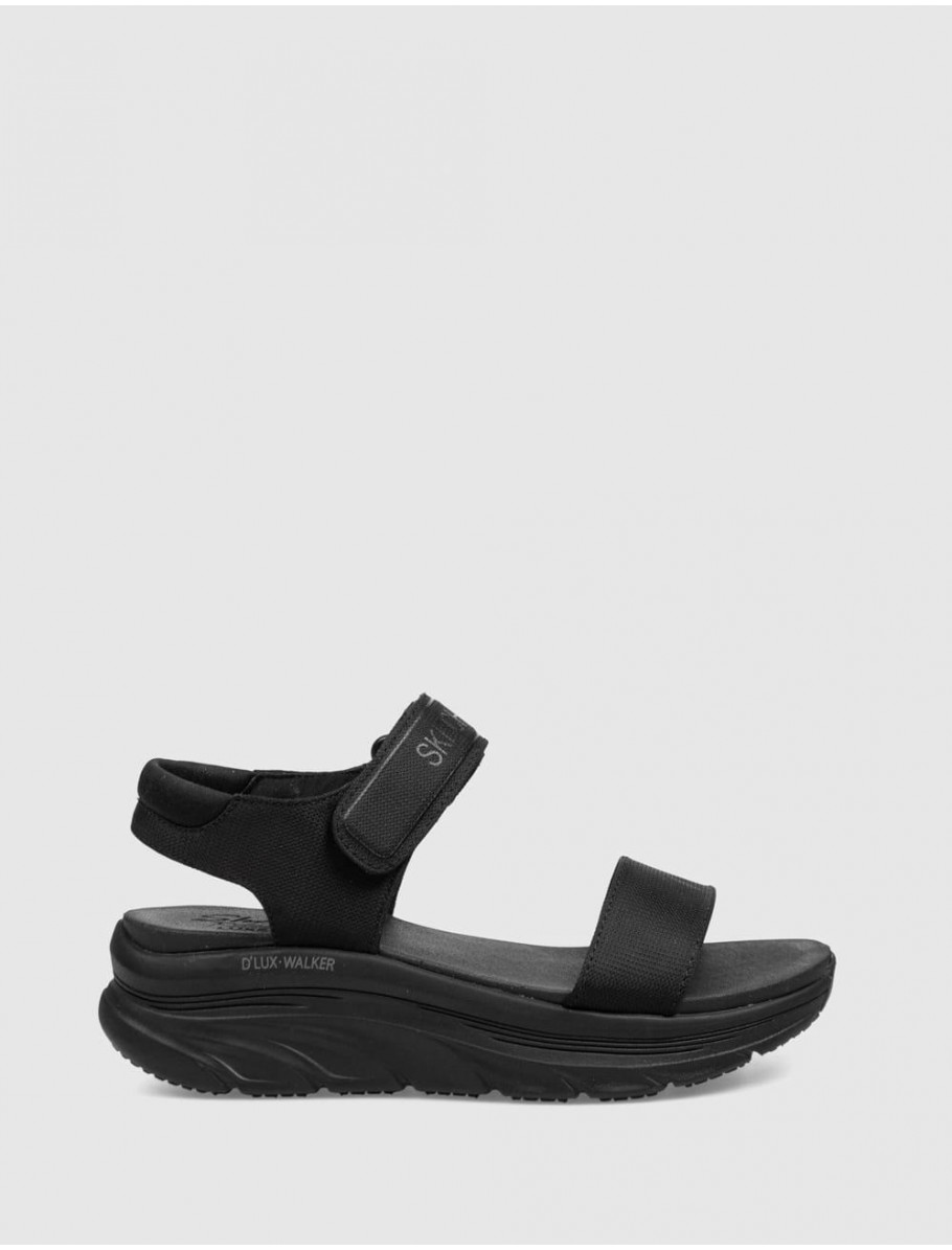 SANDALIA SKECHERS RELAXED FIT DLUX WALKER NEW BLOCK NEGRO
