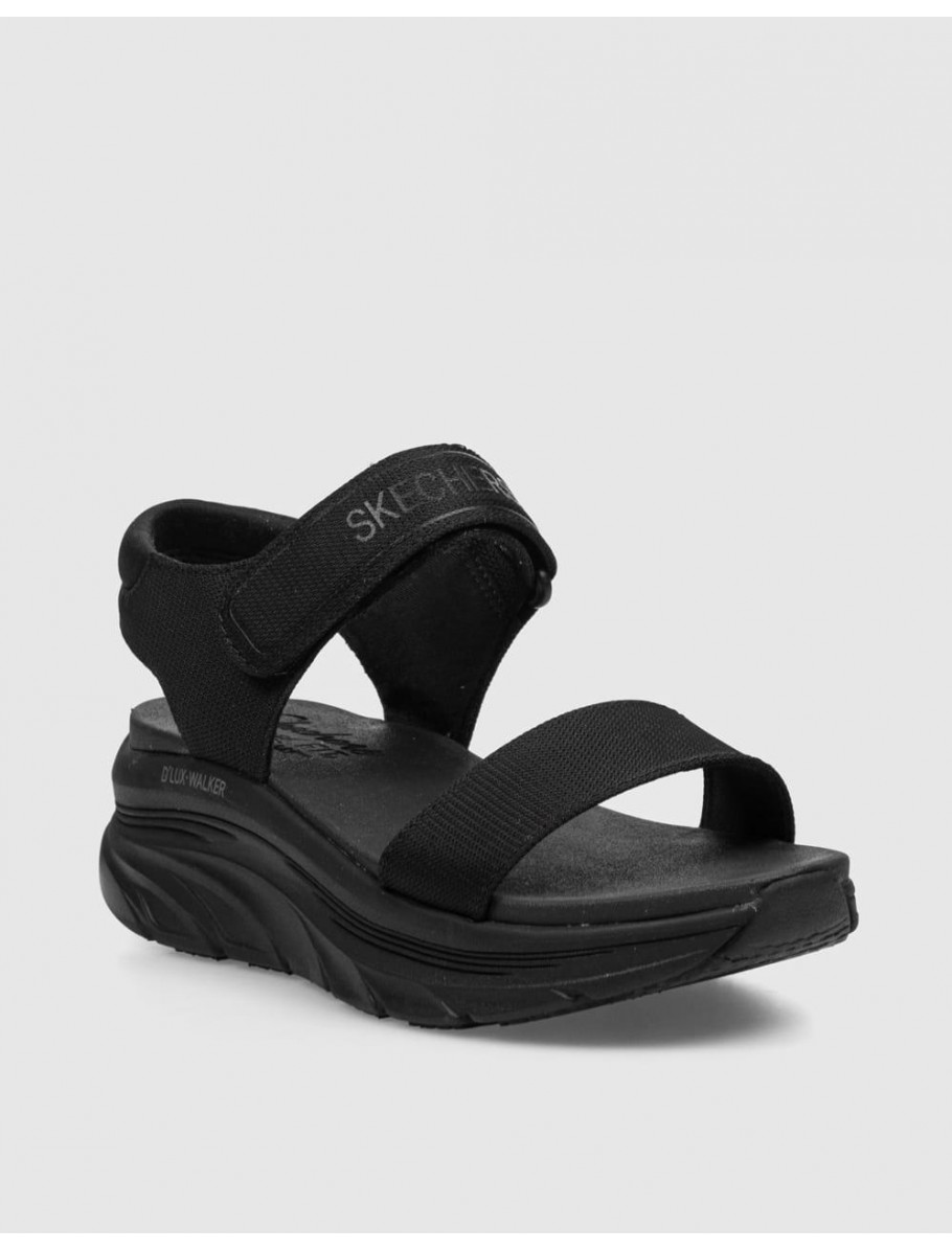 SANDALIA SKECHERS RELAXED FIT DLUX WALKER NEW BLOCK NEGRO