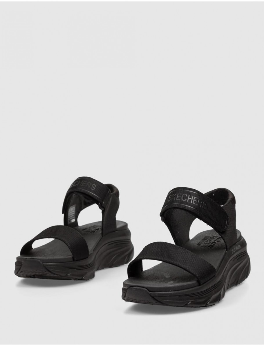 SANDALIA SKECHERS RELAXED FIT DLUX WALKER NEW BLOCK NEGRO
