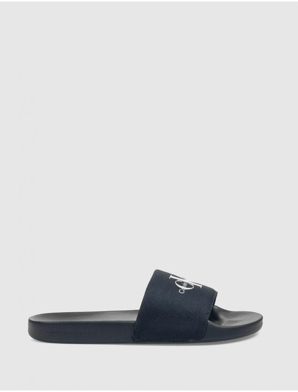 CHANCLA CALVIN KLEIN SLIDE MONORAM CV MARINO