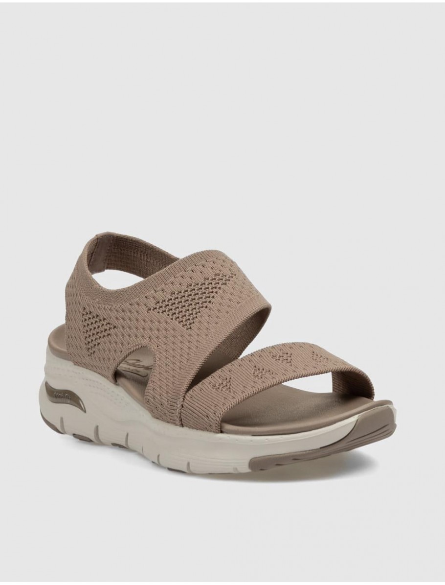 SANDALIA SKECHERS ARCH FIT TAUPE