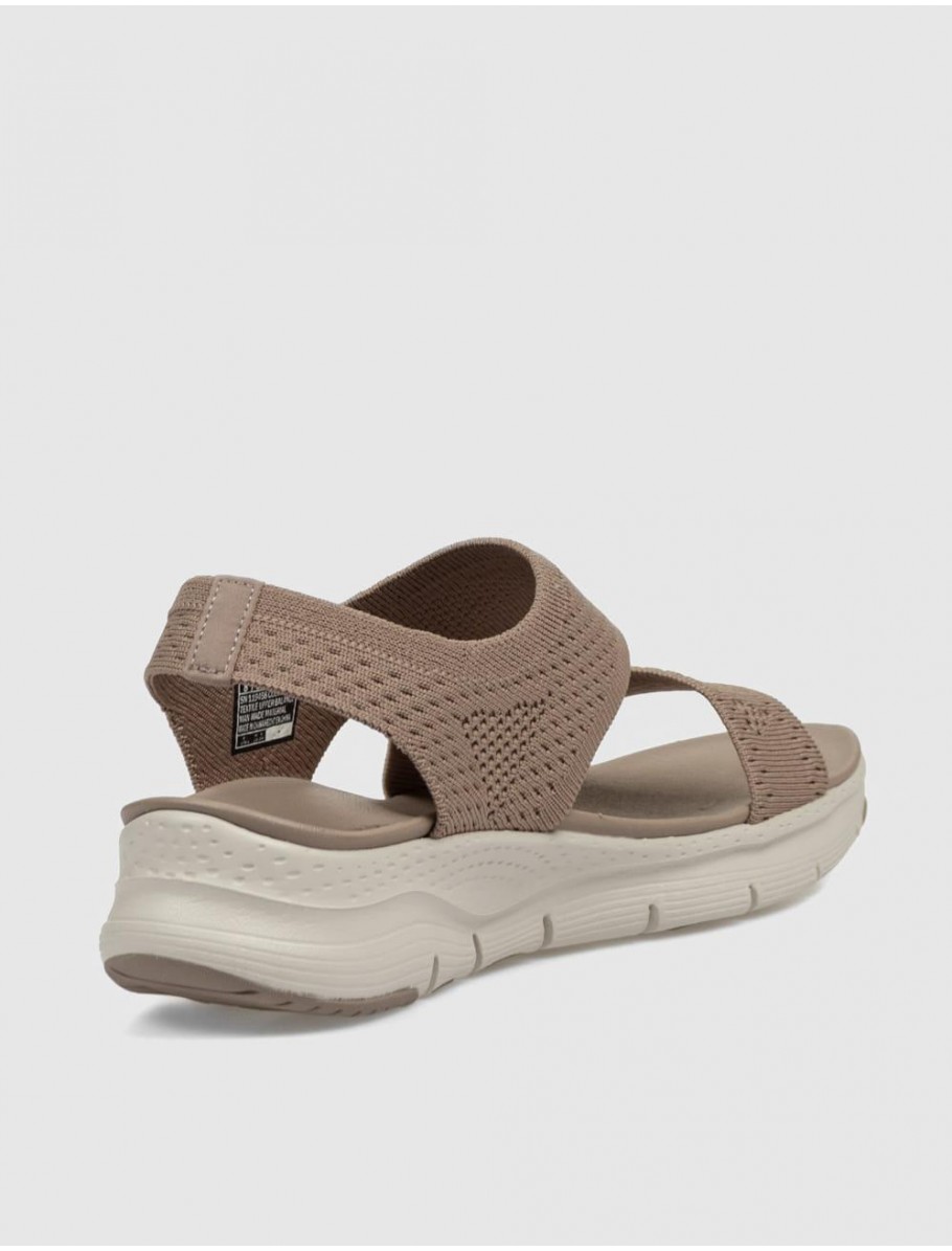 SANDALIA SKECHERS ARCH FIT TAUPE