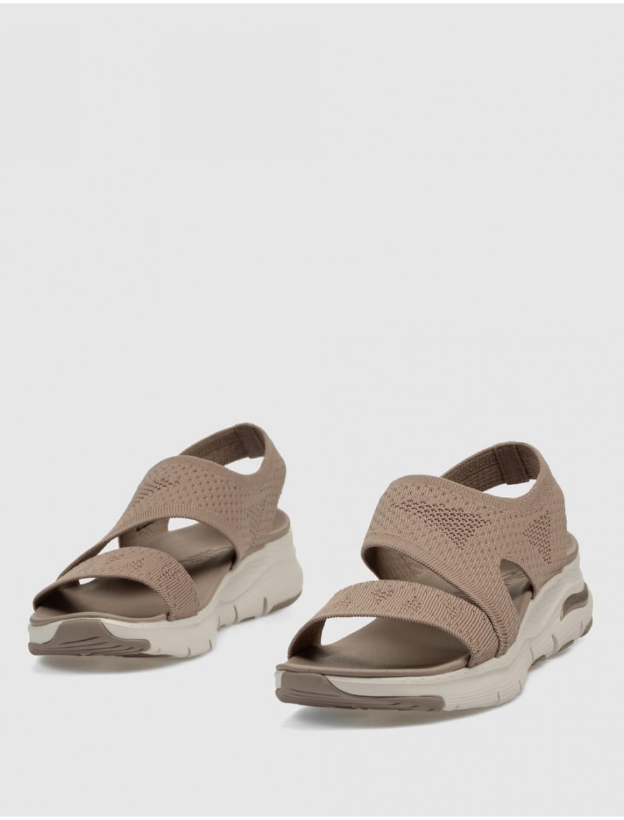 SANDALIA SKECHERS ARCH FIT TAUPE