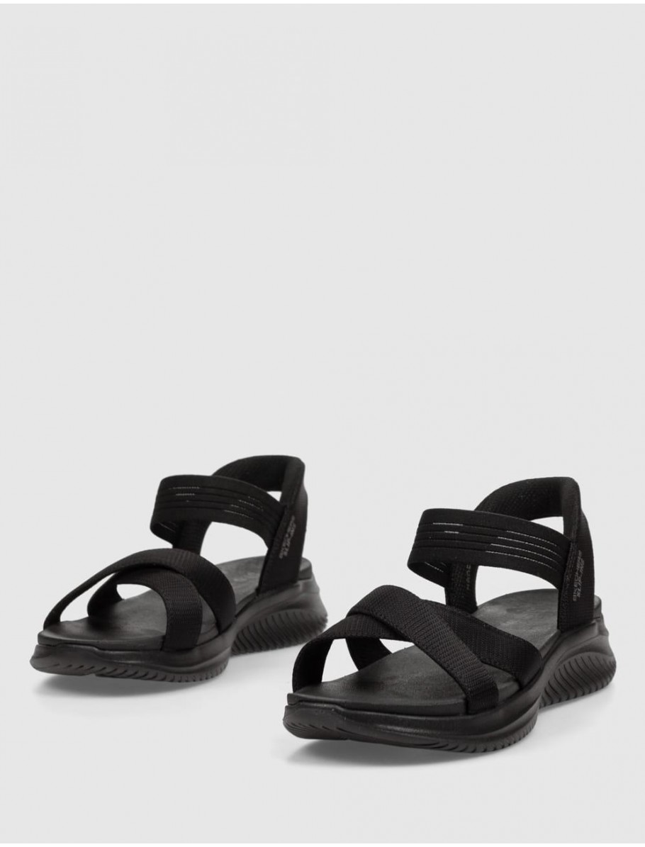 SANDALIA SKECHERS SLIP INS ULTRA FLEX 30 NEVE NEGRO