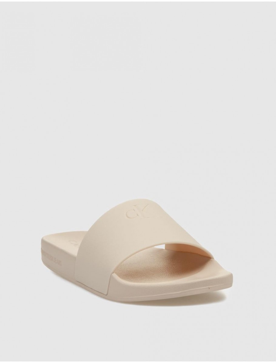 CHANCLA CALVIN KLEIN SLIDE MONOGRAM TPU ROSA