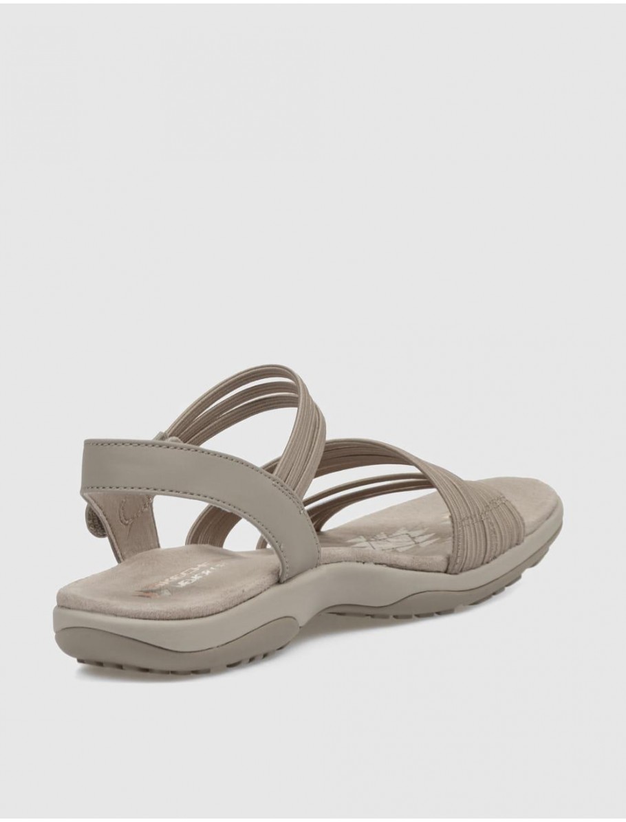 SANDALIA SKECHERS REGGAE SLIM COFFEE RUN TAUPE
