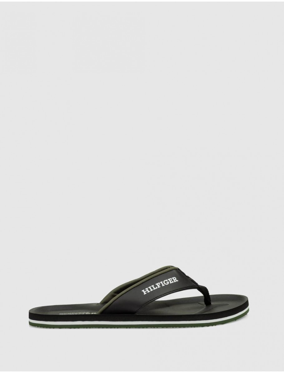 CHANCLA TOMMY HILFIGER PADDED COMFORT HILFIGER B NEGRO