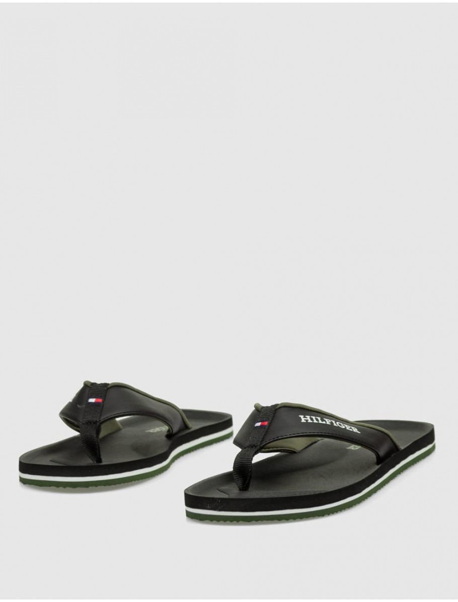 CHANCLA TOMMY HILFIGER PADDED COMFORT HILFIGER B NEGRO