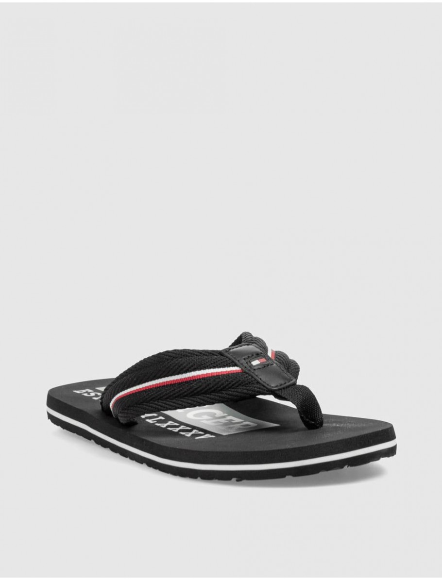 CHANCLA TOMMY HILFIGER CORPORATE HILFIGER BEACH NEGRO