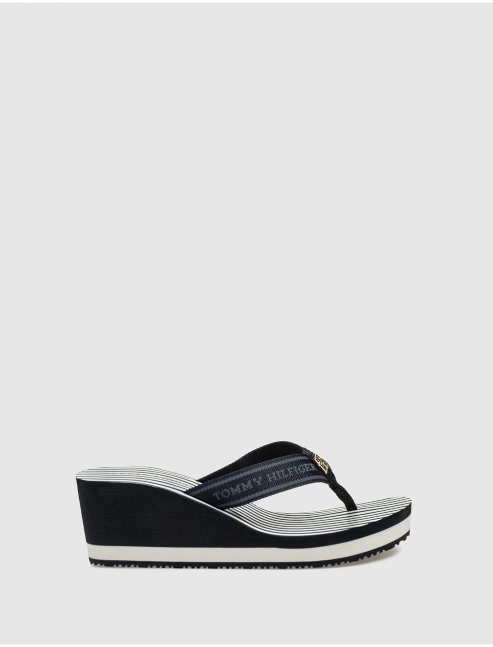 SANDALIA TOMMY HILFIGER TH STRIPES WEDGE BEACHSANDAL MARINO