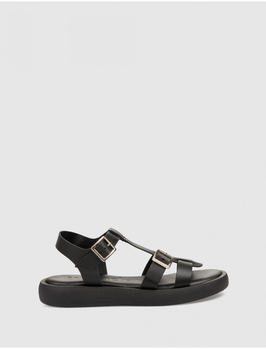 SANDALIA WONDERS AB 1012 NEGRO