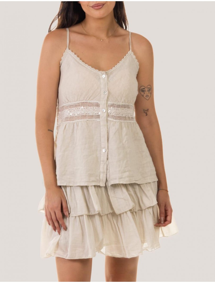 BLUSA OBVIO MINIA BEIG