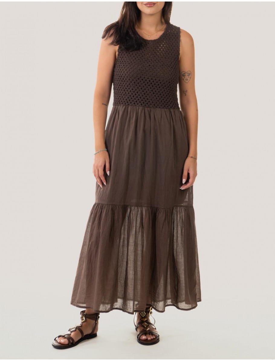 VESTIDO OBVIO BERNA MARRoN