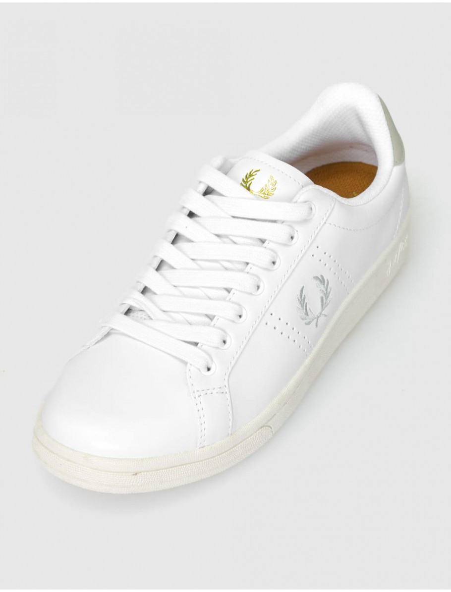 ZAPATILLA FRED PERRY B721 B6312 LEATHER BLANCO