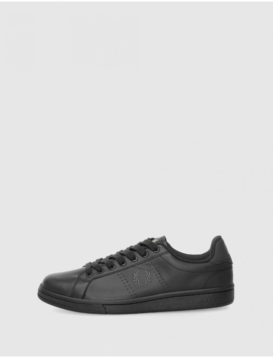 ZAPATILLA FRED PERRY B721 B6312 LEATHER NEGRO