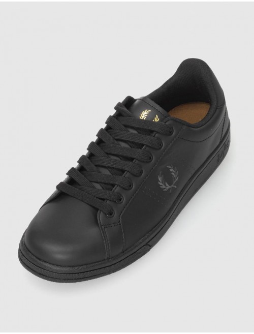 ZAPATILLA FRED PERRY B721 B6312 LEATHER NEGRO