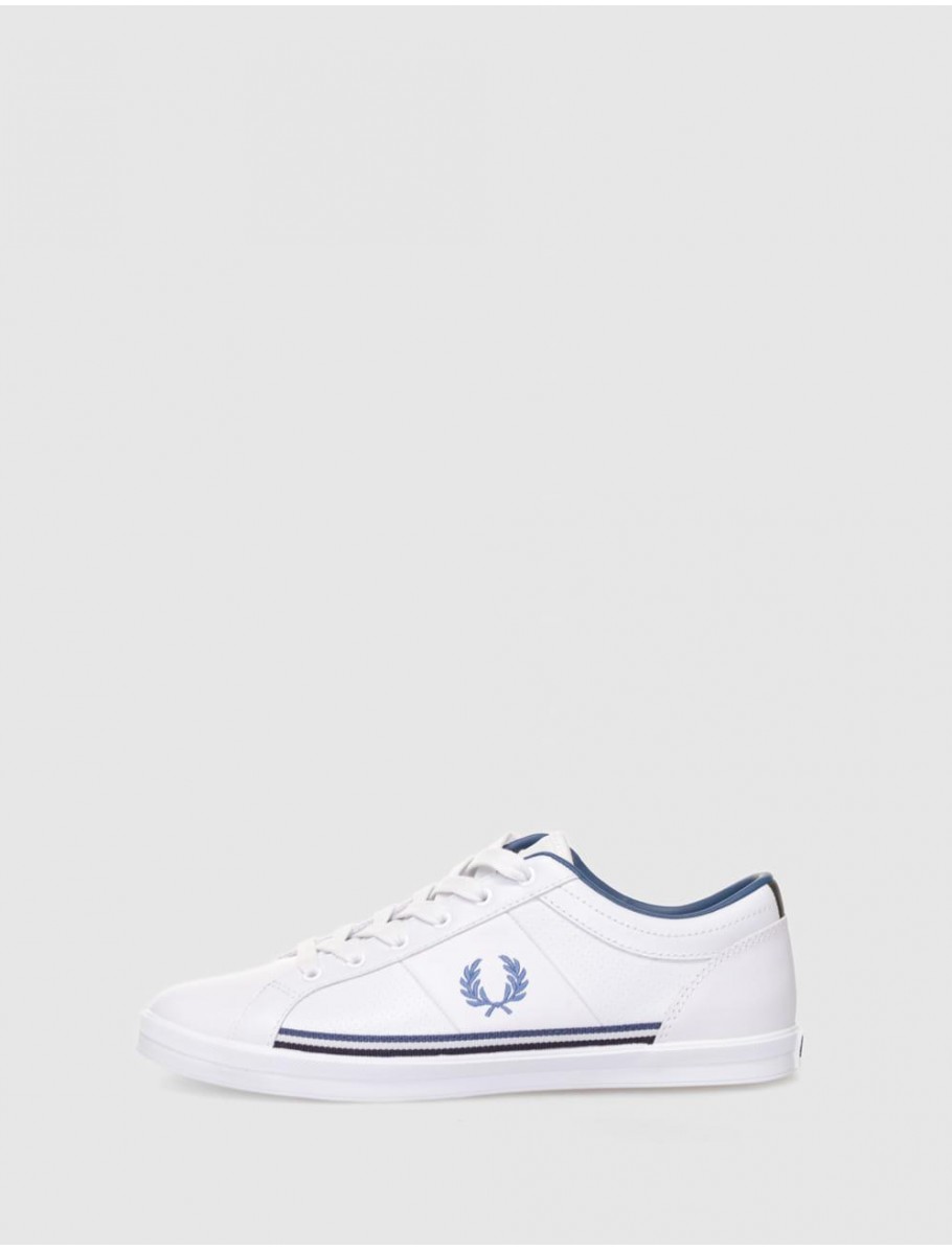 ZAPATILLA FRED PERRY B4331 BASELINE PERF LEATHER BLANCO