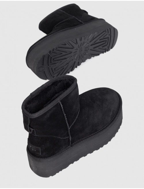 BOTiN UGG CLASSIC MINI PLATFORM NEGRO