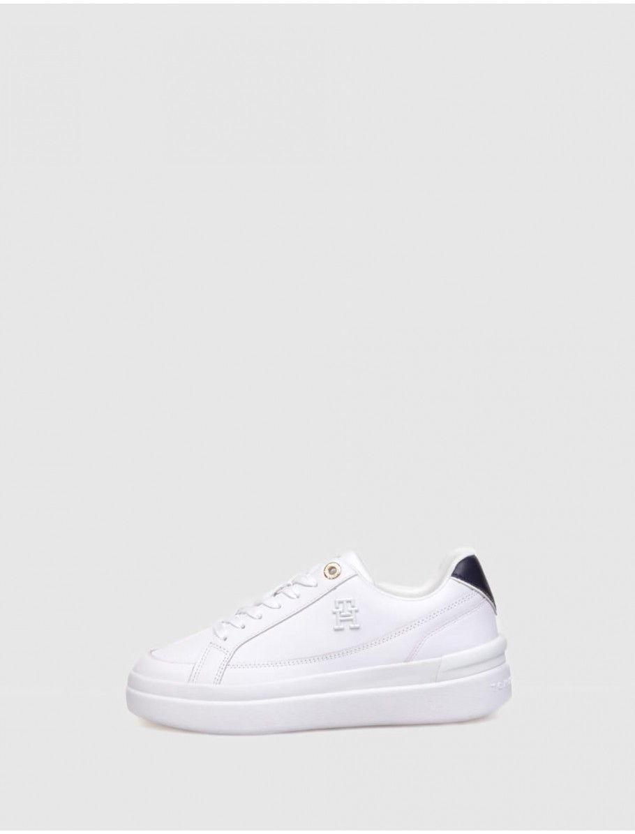 ZAPATILLA TOMMY HILFIGER TH ELEVATED COURT SNEAKER BLANCO