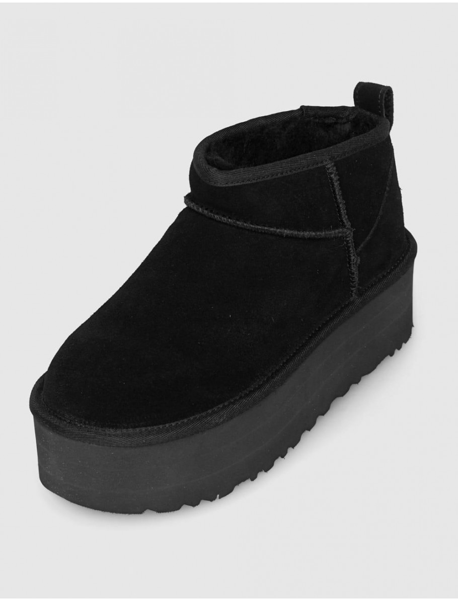 BOTiN UGG CLASSIC ULTRA MINI PLATFORM NEGRO