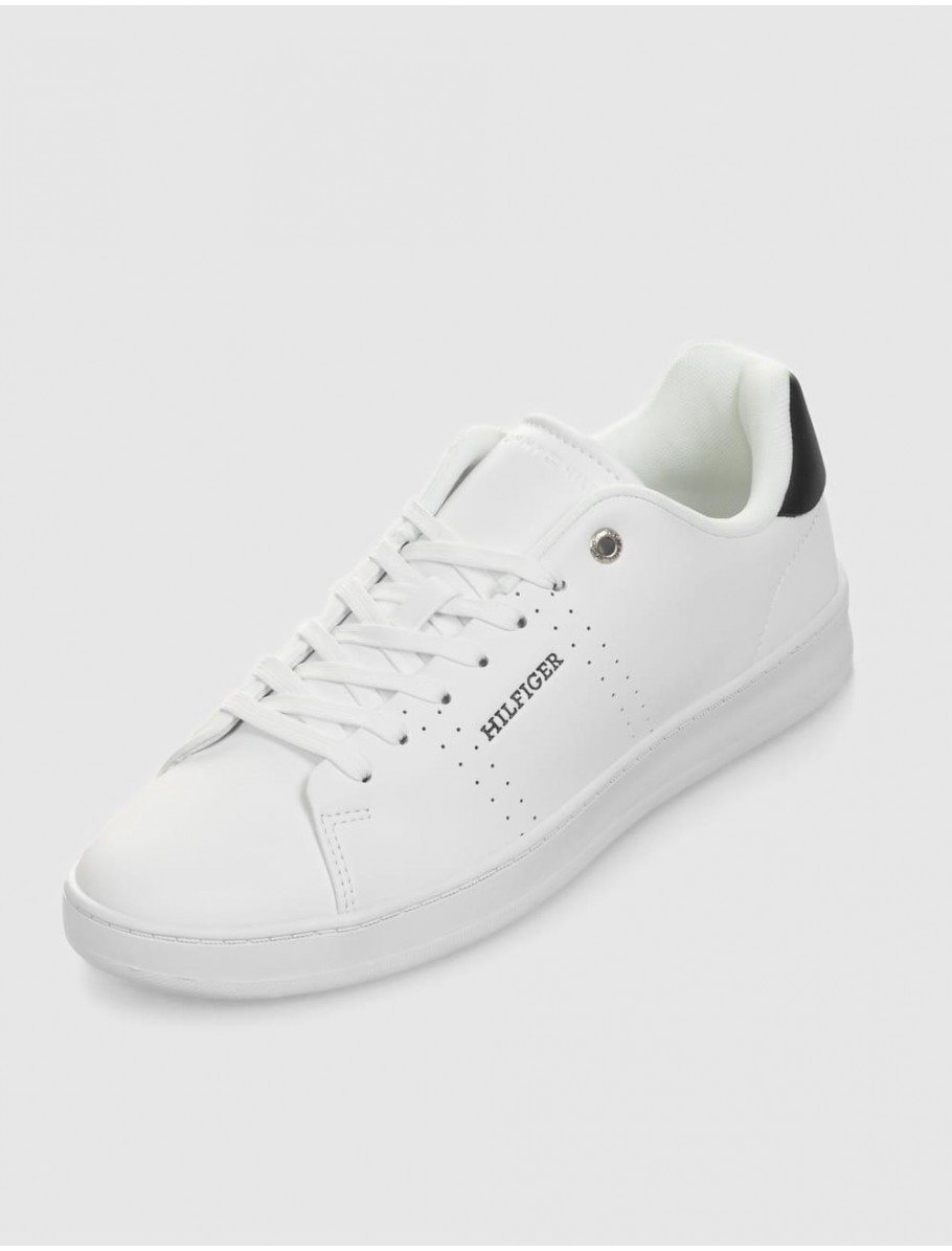 ZAPATILLA TOMMY HILFIGER COURT CUP LTH PERF DETAIL BLANCO