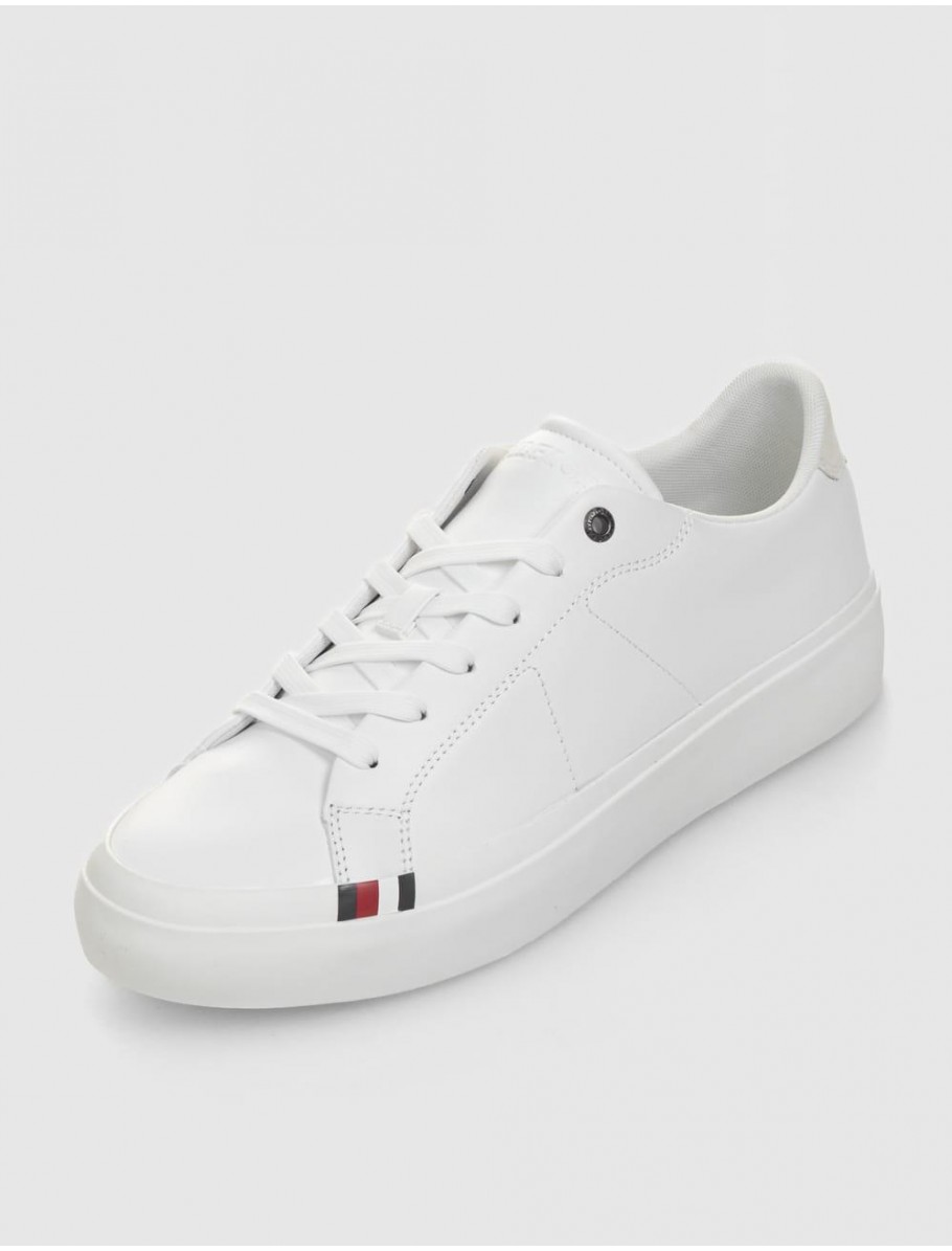 ZAPATILLA TOMMY HILFIGER THICK VULC LOW PREMIUM LTH BLANCO