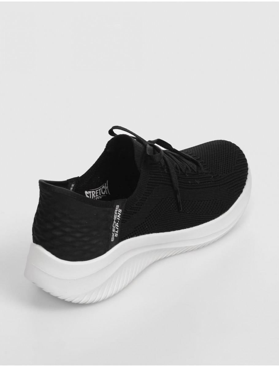 ZAPATILLA SKECHERS SLIP INS ULTRA FLEX 30 BRILLIANT NEGRO