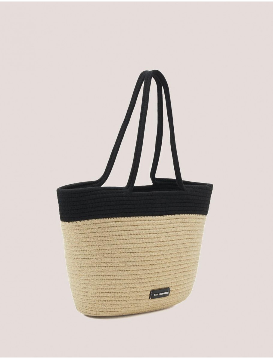 BOLSO MUJER KARL LAGERFELD K SIGNATURE BEACH BASKET NEGRO