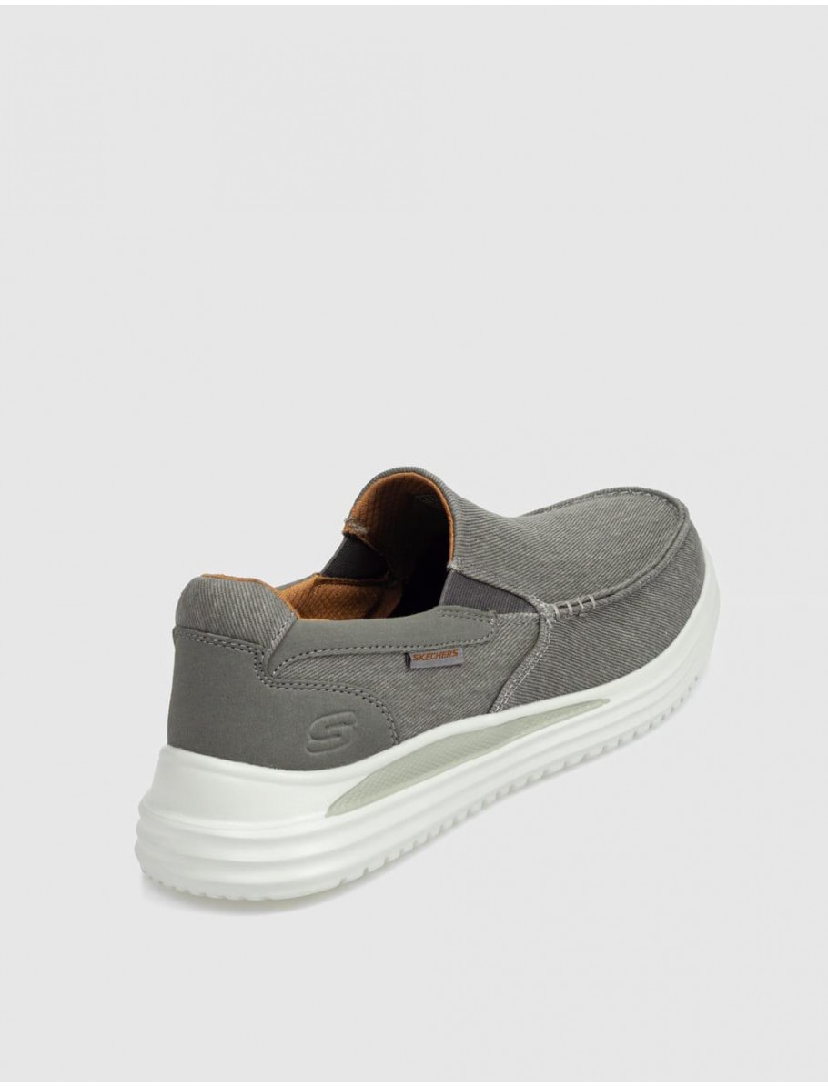 SLIPPER SKECHERS PROVEN SUTTNER TAUPE