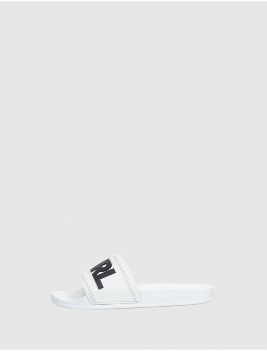 CHANCLA KARL LAGERFELD KONDO KARL LOGO SLIDE BLANCO