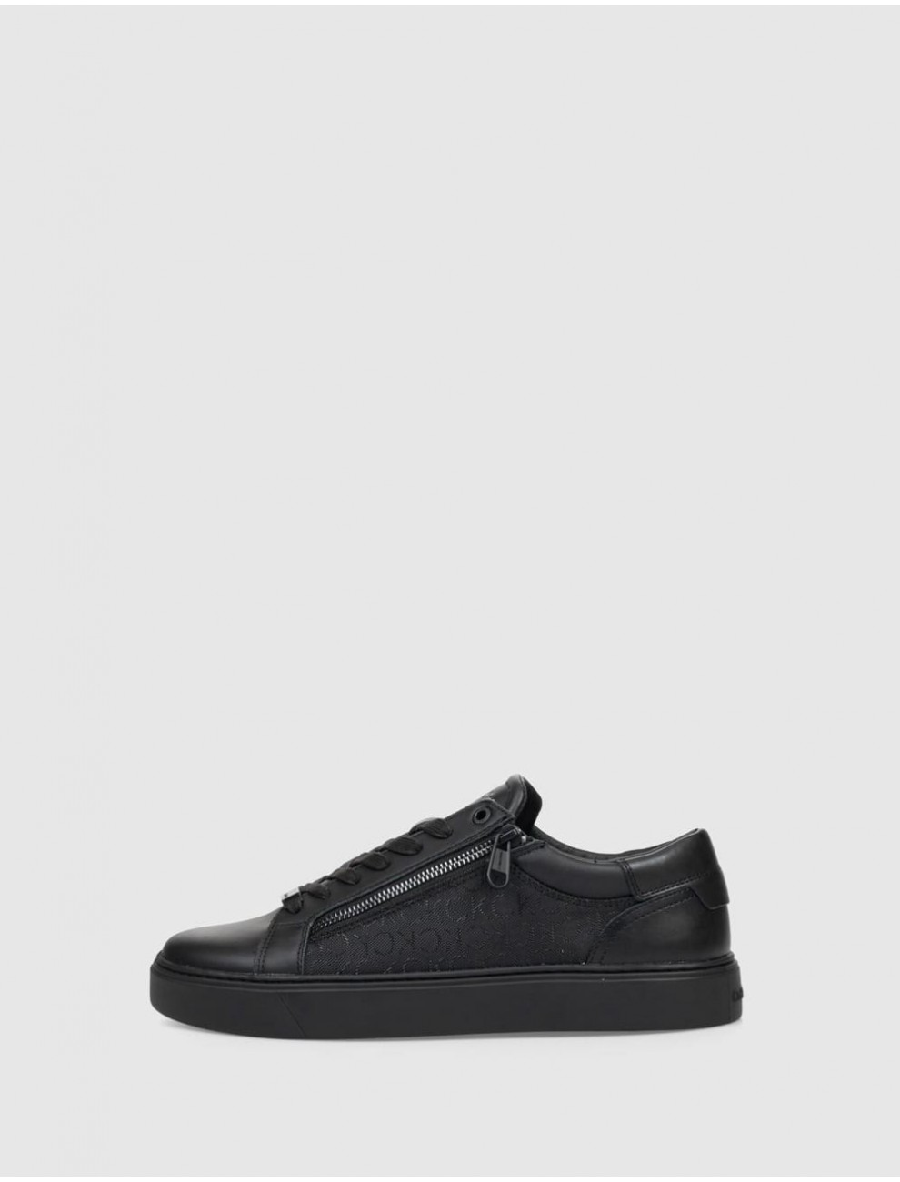 ZAPATILLA URBANA CALVIN KLEIN LOW TOP LACE UP W ZIP MONO NEGRO