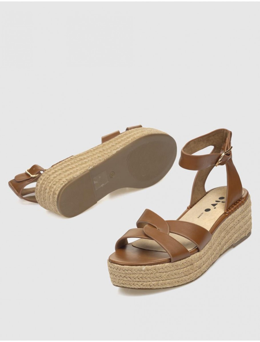 SANDALIA OBVIO SHOES ATLAS CUERO